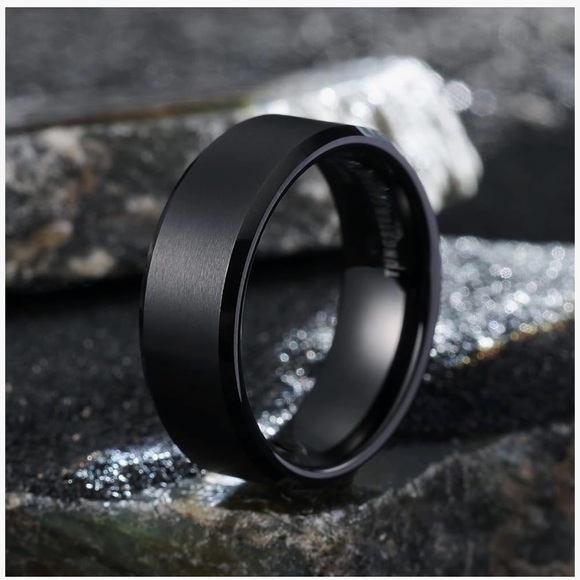 King Will Basic 6mm Men Wedding Black - Picture 5 of 7